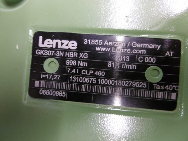 Getriebe Lenze Typ GKS07-3N HBR XG,13100675 Art 13380395