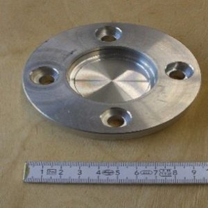 M004814, Aluminiumgrundplatte mit 4 Bohrungen ?8mm versenkt, D=100mm H=20mm, Eurotech Vakuum Technologies M004814, Aluminiumgrundplatte mit 4 Bohrungen ?8mm versenkt, D=100mm H=20mm, Eurotech Vakuum Technologies