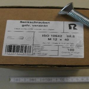 10050926, Senkschraube verzinkt, M12x40 8.8, F.Reyher GmbH 10050926, Senkschraube verzinkt, M12x40 8.8, F.Reyher GmbH